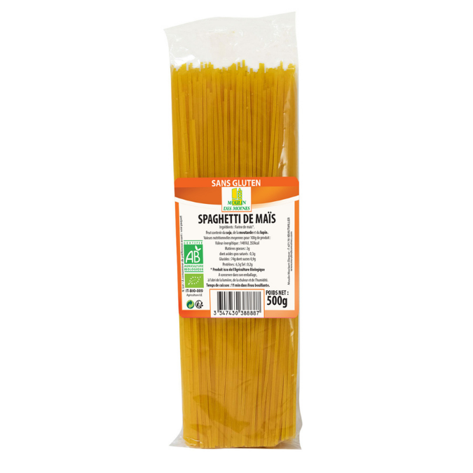 Spaghettis de mais sans gluten bio - 500g